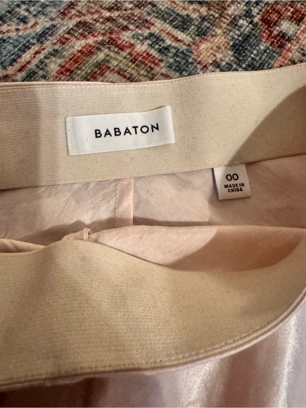 Babaton Aritzia Pieta Satin high-waisted midi slip skirt Denude 00 NWOT - Picture 6 of 8